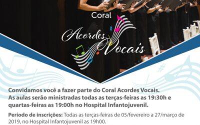 Inscrições Coral Acordes Vocais