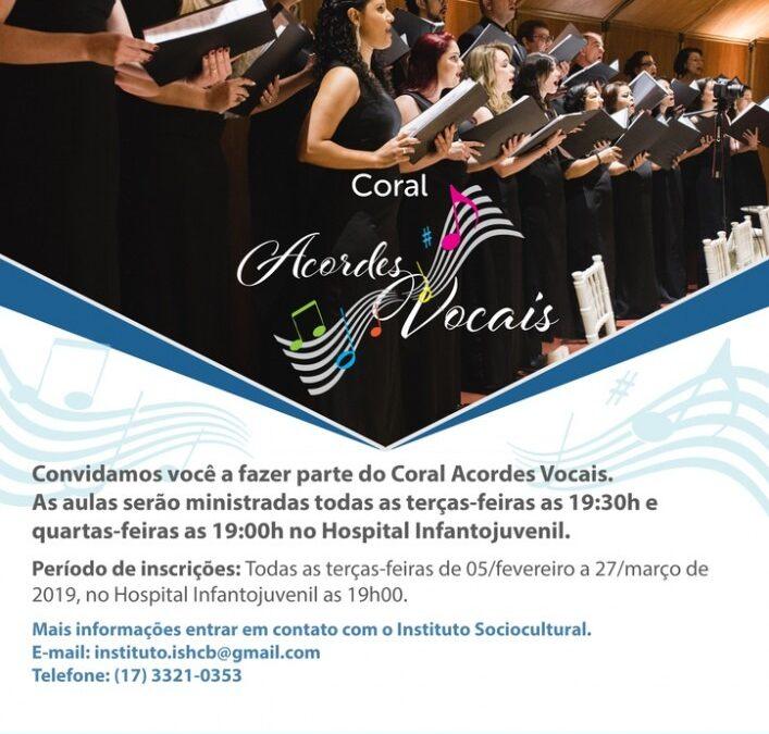 Inscrições Coral Acordes Vocais