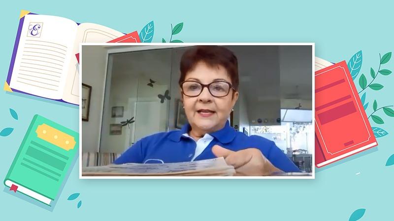 Prof. Yara lê a história sobre um bicho de pé de estimação, do livro “Os Bichos que Tive”