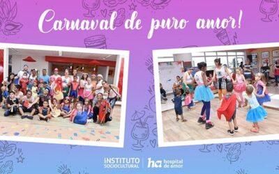 Trupe da Firula espalha alegria pelos corredores do Hospital Infanto-Juvenil com Carnaval de Amor