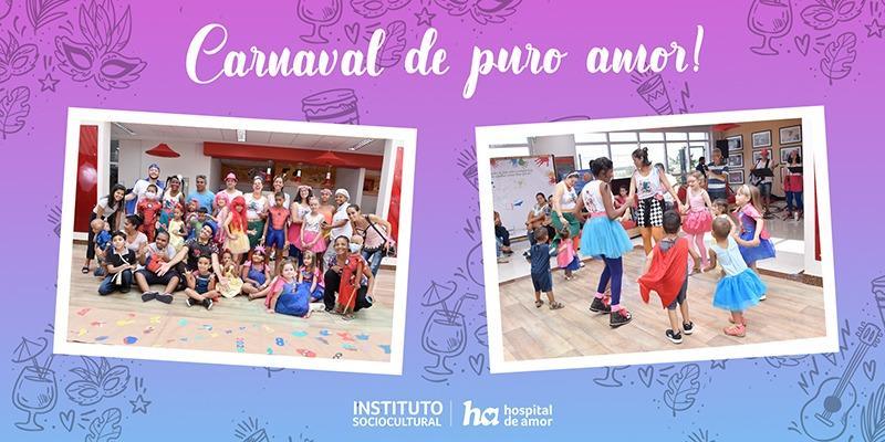 Trupe da Firula espalha alegria pelos corredores do Hospital Infanto-Juvenil com Carnaval de Amor
